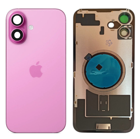 Klapka Plecki Tył iPhone 16 Plus Pink z Ramką i Magnesami