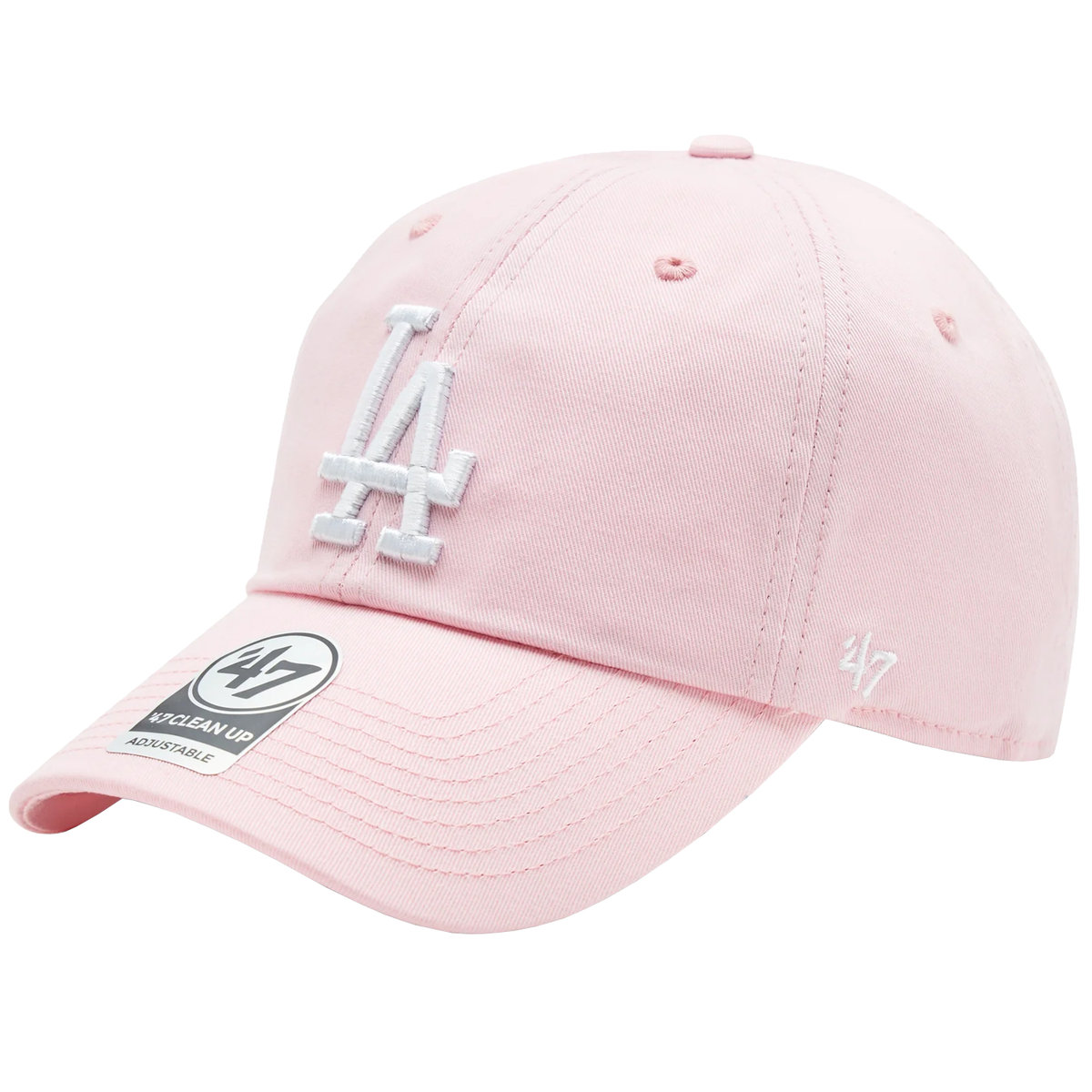 47 Brand Los Angeles Dodgers Clean Up Cap B-RGW12GWSNL-PTA, Kobieta, Czapka z daszkiem, Różowy