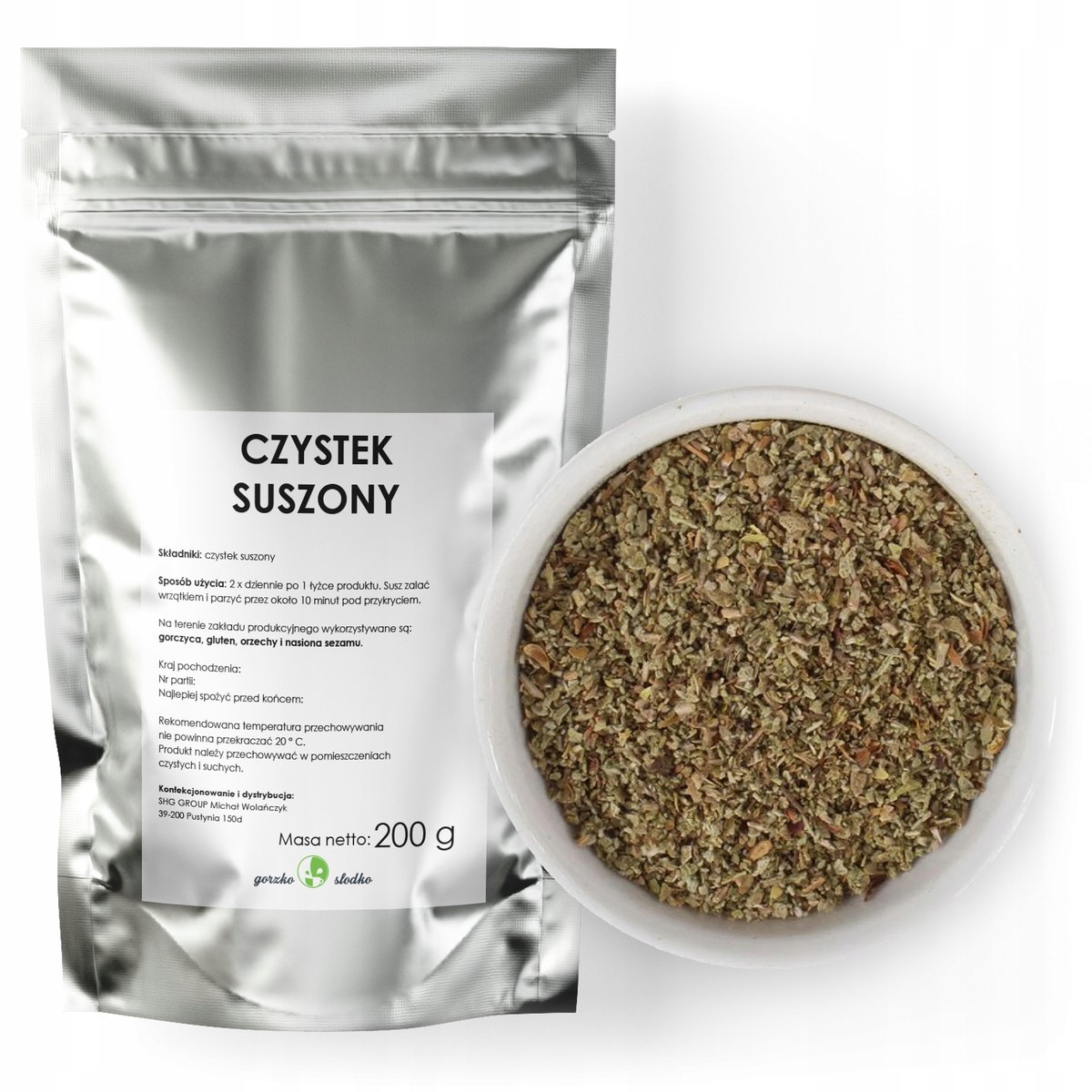 Czystek Suszony Naturalny Herbata 200G