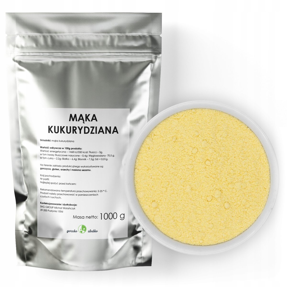 Mąka Kukurydziana Mąka Z Kukurydzy 1Kg