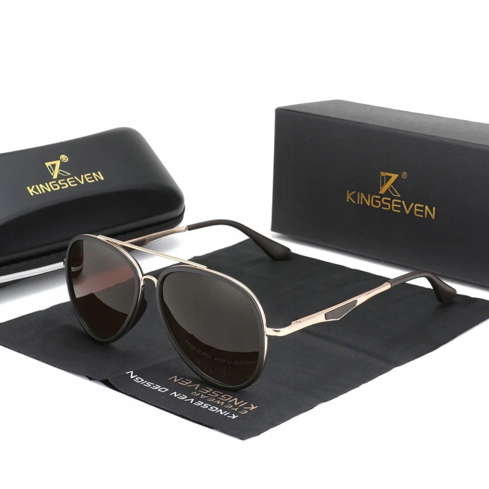 OKULARY PRZECIWSŁONECZNE KINGSEVEN UV400 PILOTKI