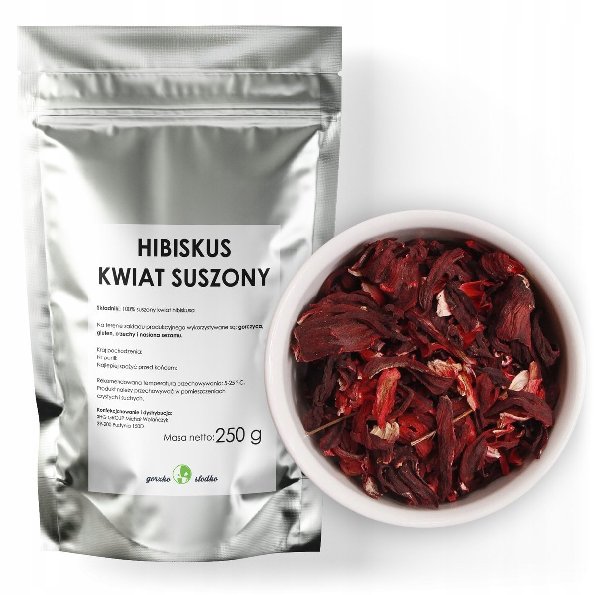 Hibiskus Herbata Kwiat Hibiskusa Suszony 250G