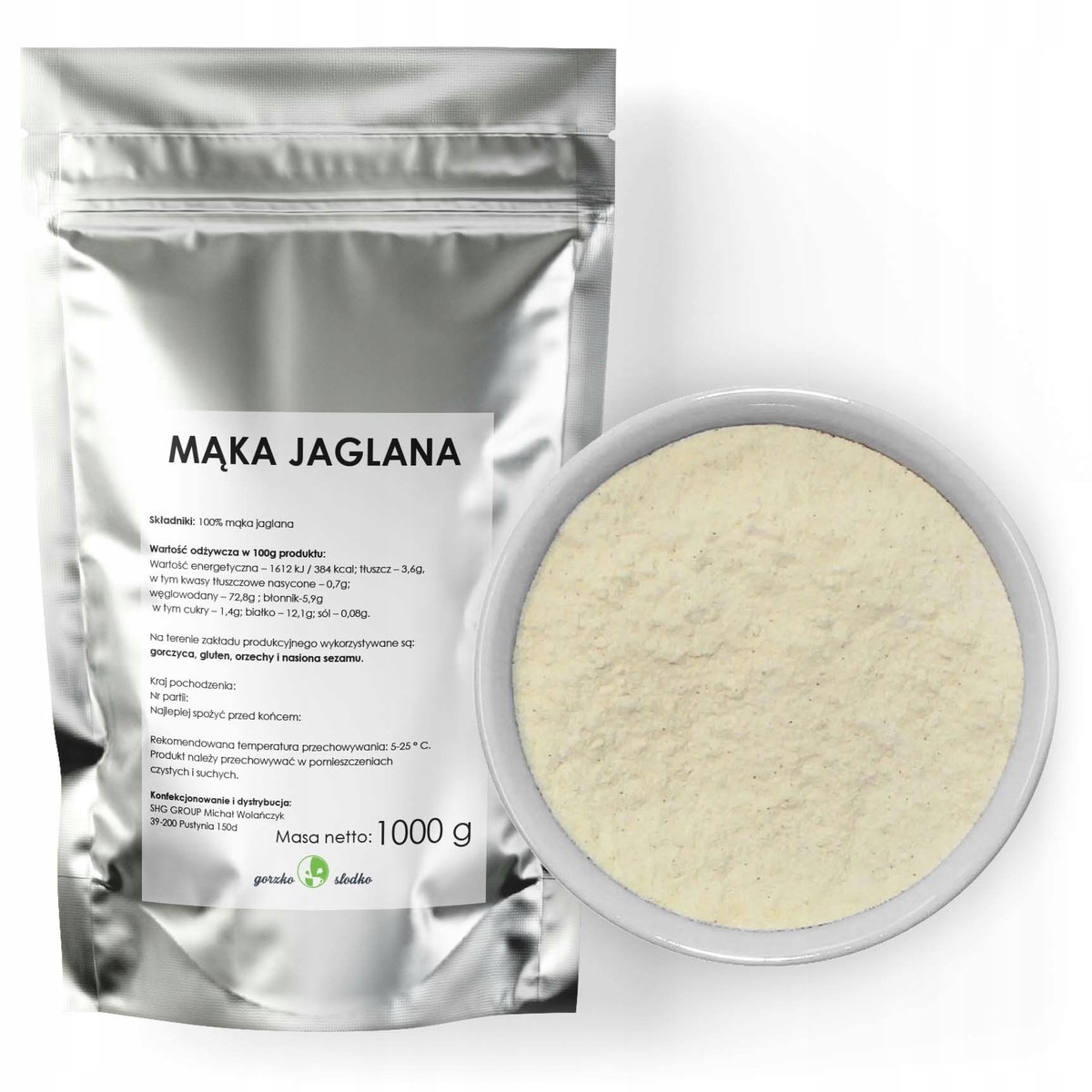 Mąka Jaglana Wysoka Jakość Naturalna 1Kg