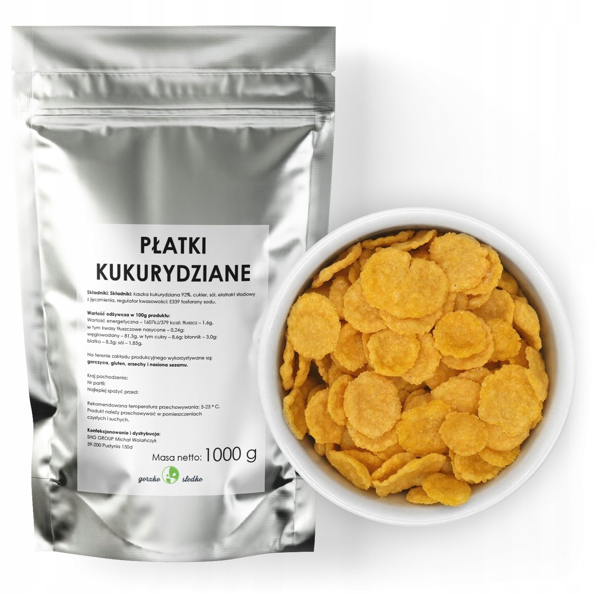 Płatki Kukurydziane Płatki Śniadaniowe 1Kg