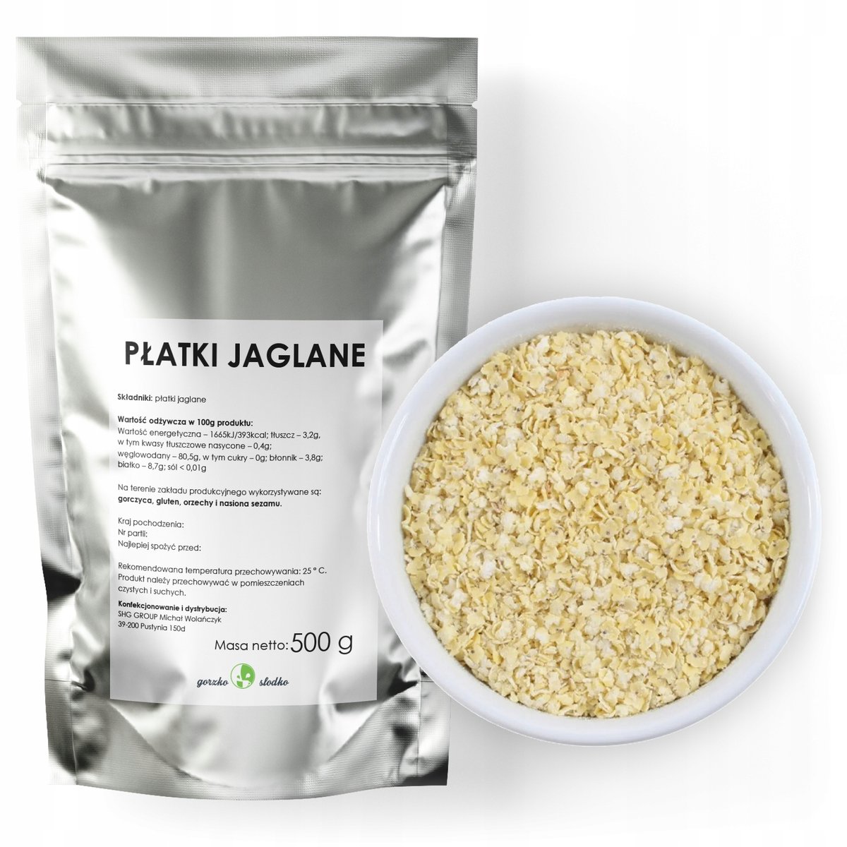Płatki Jaglane Jaglanka Naturalne Z Prosa 500G
