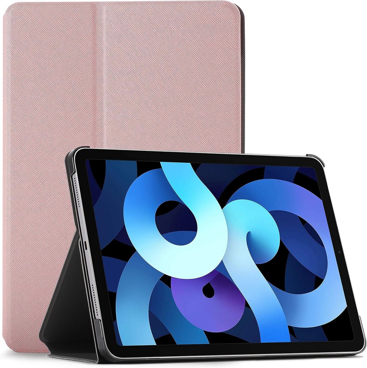 ETUI APPLE IPAD AIR 4 2020 RÓŻOWE SKŁADANE ZAMYKANE Z KLAPKĄ WYTRZYMAŁE