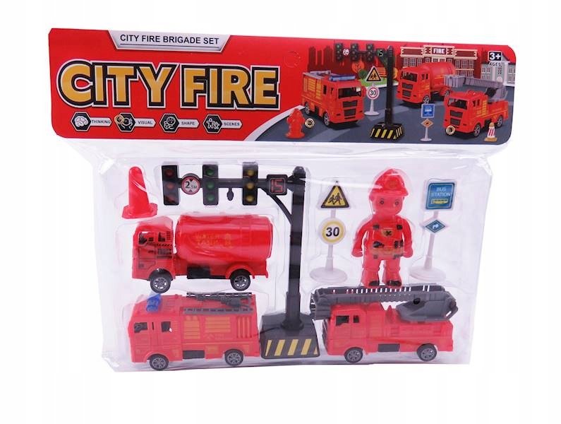 zestaw aut strażackich dla dzieci