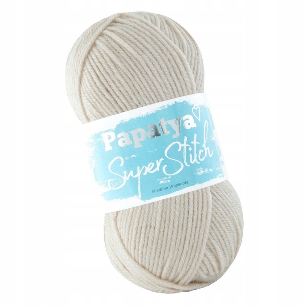 Włóczka PAPATYA SUPER STITCH AKRYLOWA GRUBA AKRYL 100% kolor BEŻOWY 4120