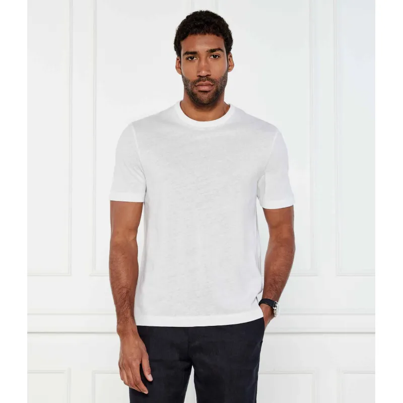 BOSS BLACK T-shirt H-Taut 28 | Regular Fit | z dodatkiem lnu