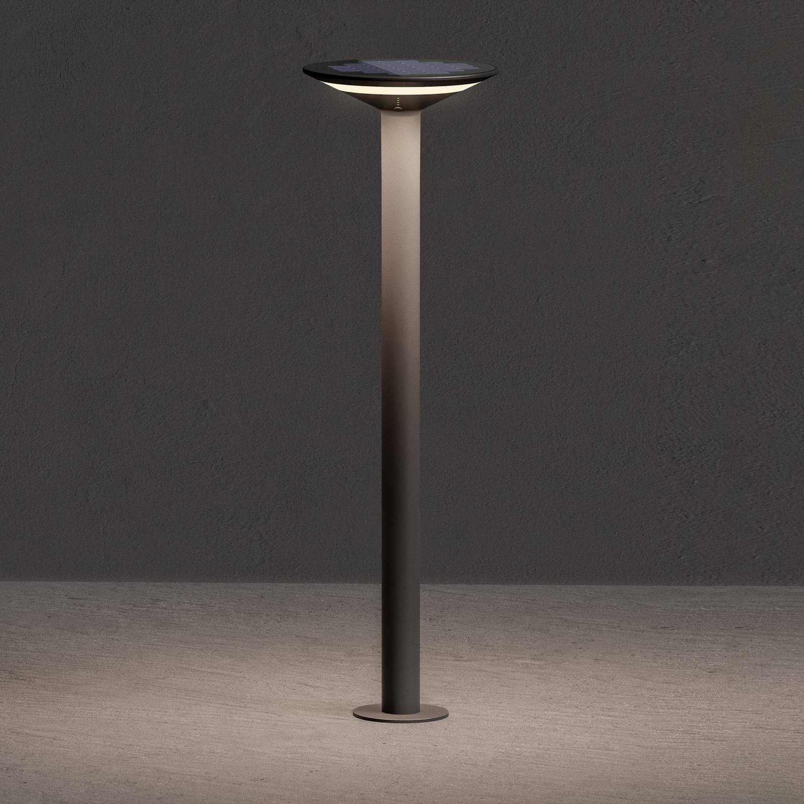 KLEWE Słupek ogrodowy LED Keope, antracyt, wysokość 80 cm, IP65