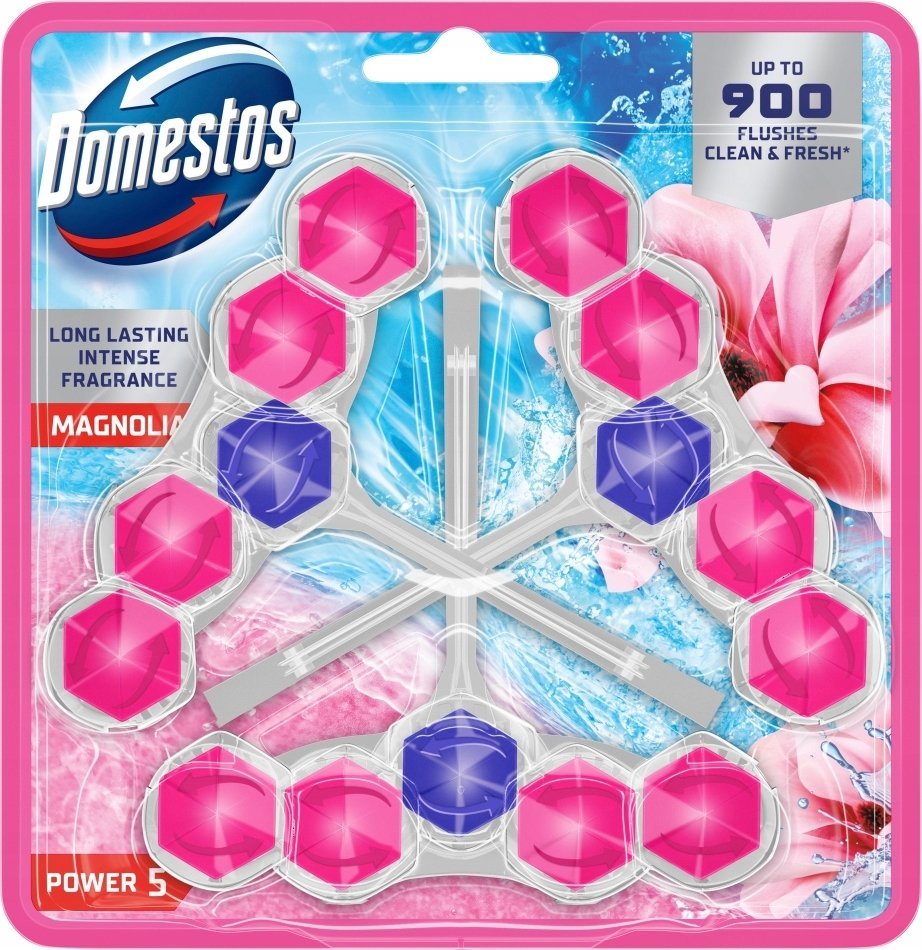 Domestos Zawieszka do WC Domestos Power 5 50g Magnolia 3