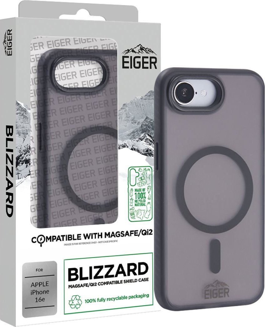 Eiger Blizzard MagSafe Case GRS iPhone 16e schwarz