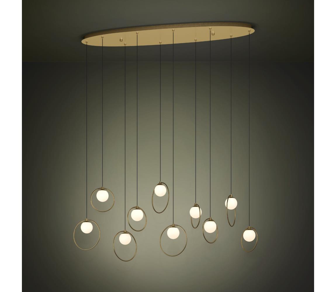 Eglo 390347 - LED Żyrandol ściemnialny na lince PORTOCOLOM 10xLED/3W/230V złoty