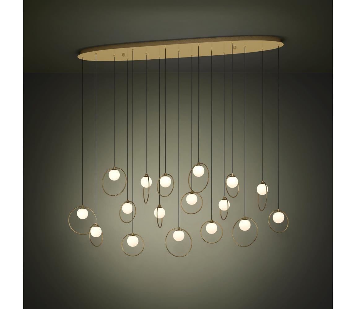 Eglo 390348 - LED Żyrandol ściemnialny na lince PORTOCOLOM 17xLED/3W/230V złoty