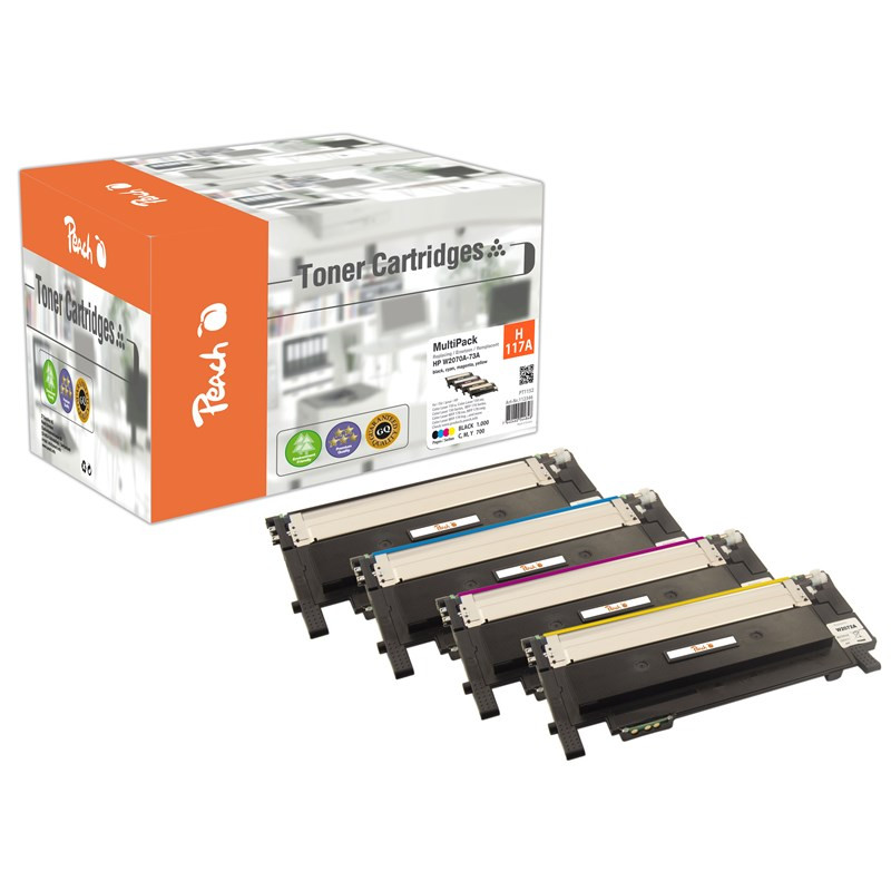 Toner Peach HP 117A, W2070-3A, Multi-Pack,1x 1000/3x 700 stran - CMYK