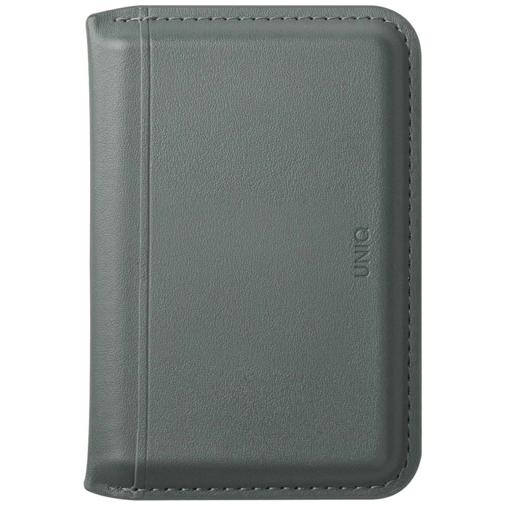 Portfel magnetyczny RFID UNIQ Lyden DS ze stojakiem na telefon - zielony