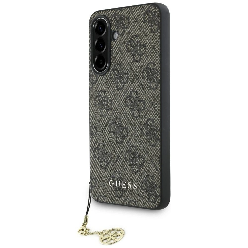Etui Guess 4G Charms Collection na Samsung Galaxy A56 - brązowe