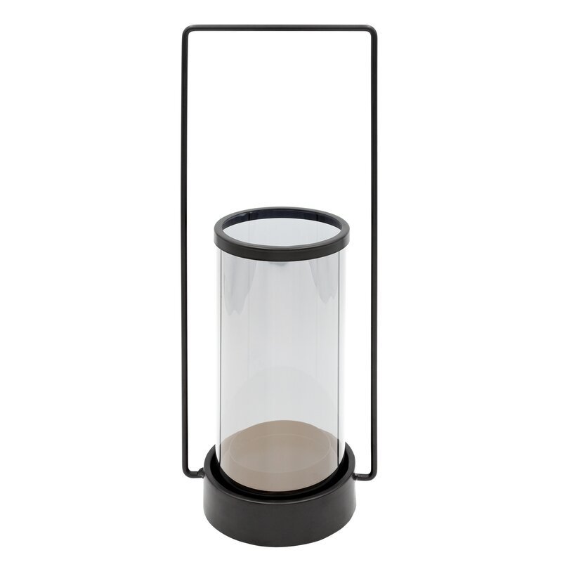 Świecznik Dekoracyjny Wiki (02) 15X12X37 Cm Czarny