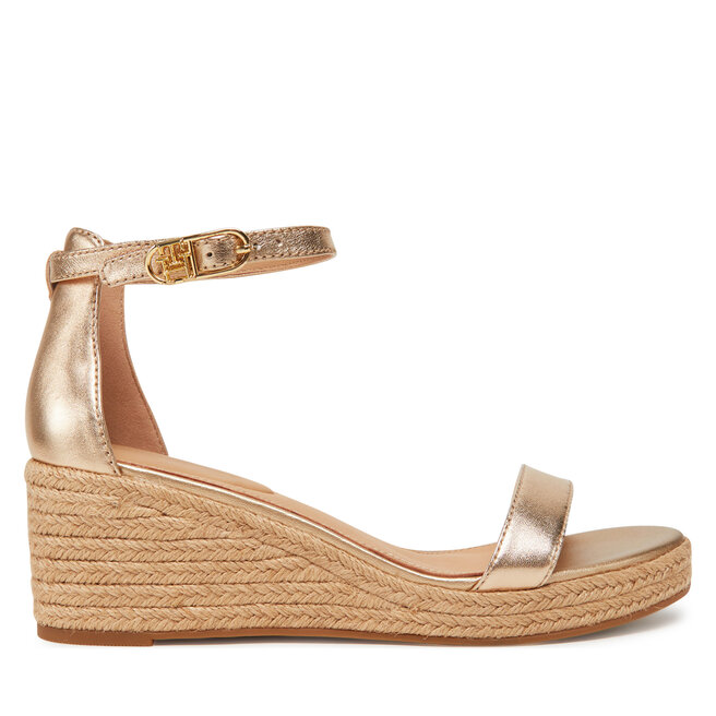 Espadryle Tommy Hilfiger Th Metallic Mid Wedge Espadrille FW0FW08663 Złoty