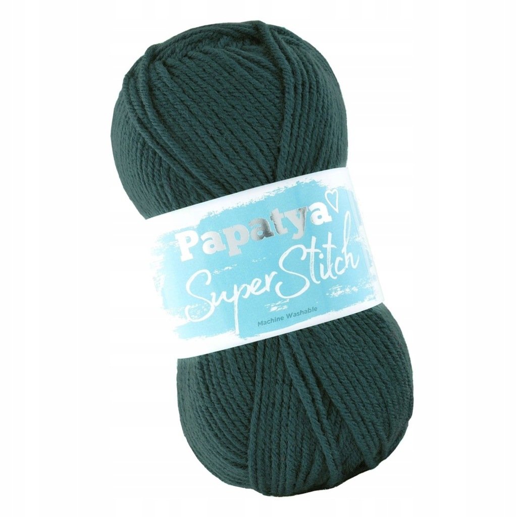 Włóczka PAPATYA SUPER STITCH AKRYLOWA GRUBA AKRYL 100% SZRO ZIELONY 2680