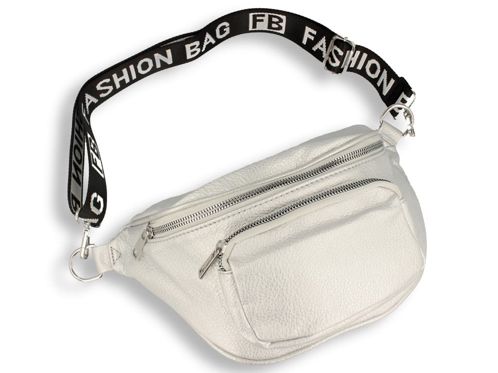 Nerka Damska Saszetka Torebka Na Ramię Listonoszka srebrna