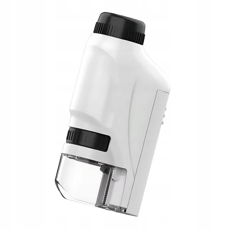 Mikroskop kieszonkowy regulowany BIAŁY 60x - 120x podświetlenie LED