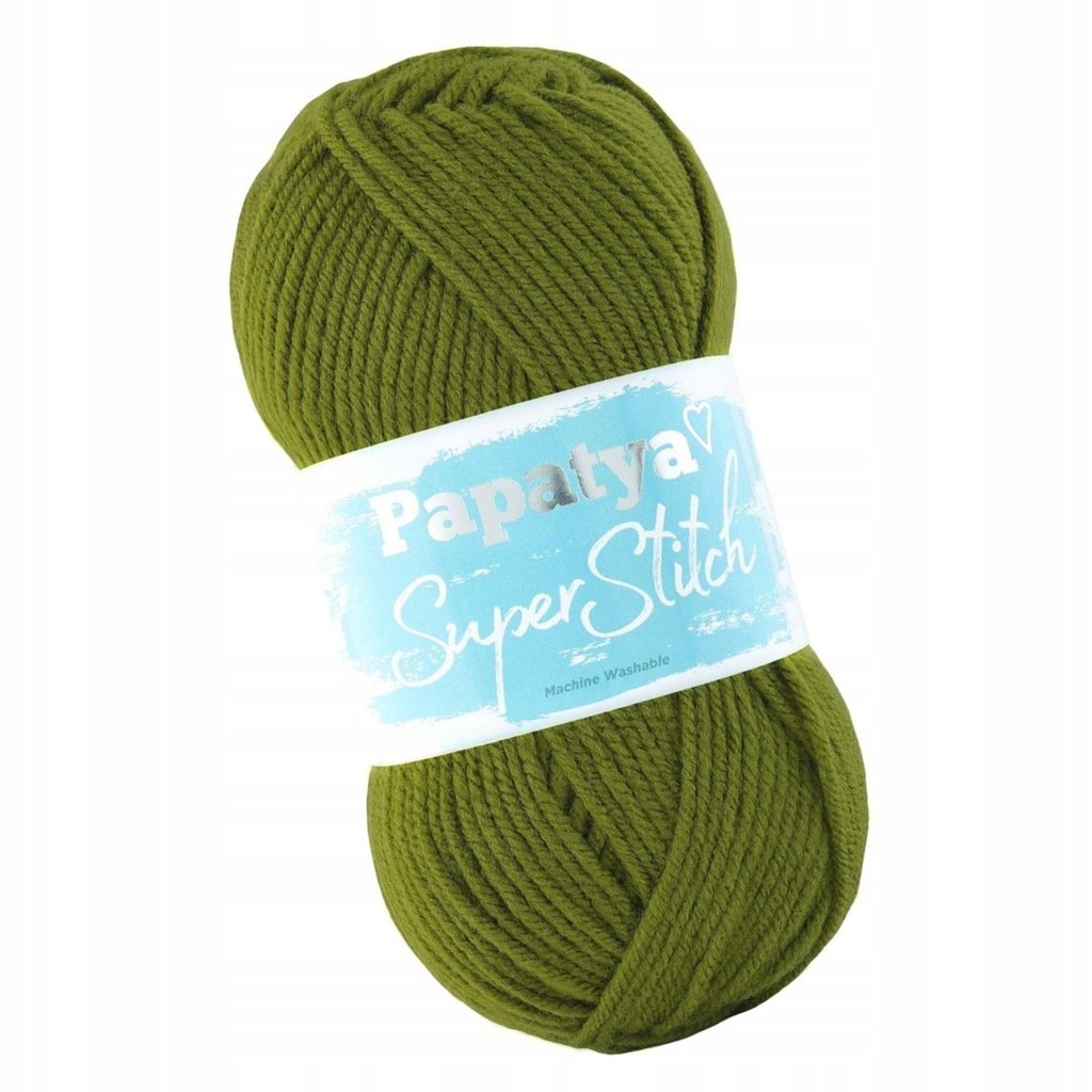 Włóczka PAPATYA SUPER STITCH AKRYLOWA GRUBA AKRYL 100% kolor OLIWKOWY 6950
