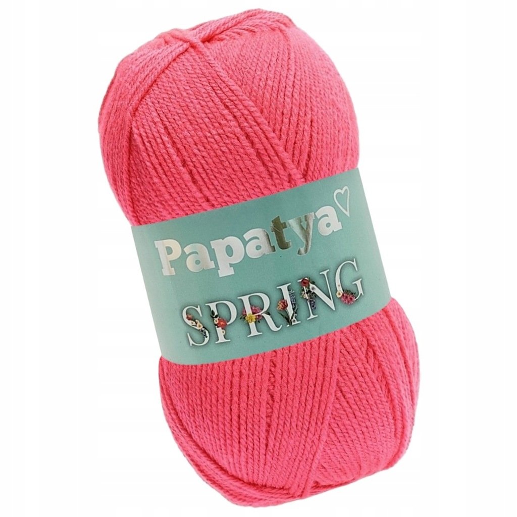 Włóczka PAPATYA SPRING AKRYLOWA Kamgarn Cienki AKRYL 100% kolor RÓŻOWY 4060