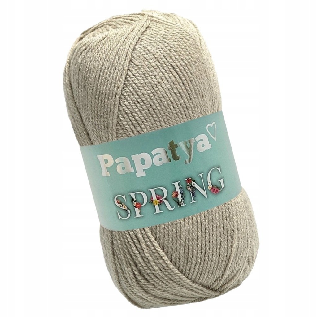 Włóczka PAPATYA SPRING AKRYLOWA Kamgarn Cienki AKRYL 100% kol. BEŻOWY 9240