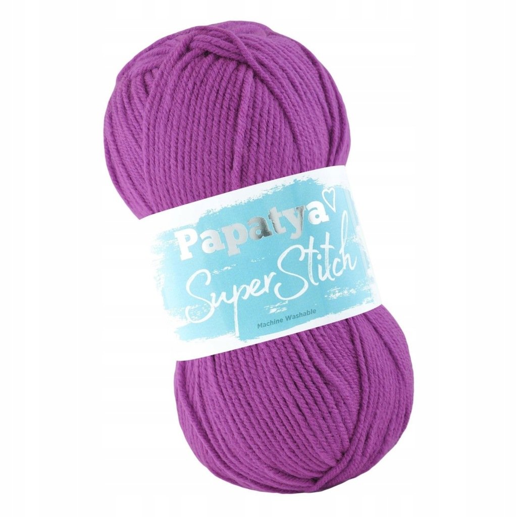 Włóczka PAPATYA SUPER STITCH AKRYLOWA GRUBA AKRYL 100% kolor FIOLETOWY 4520