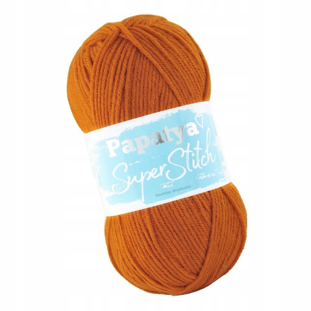 Włóczka PAPATYA SUPER STITCH AKRYLOWA GRUBA AKRYL 100% kolor RUDY 8960