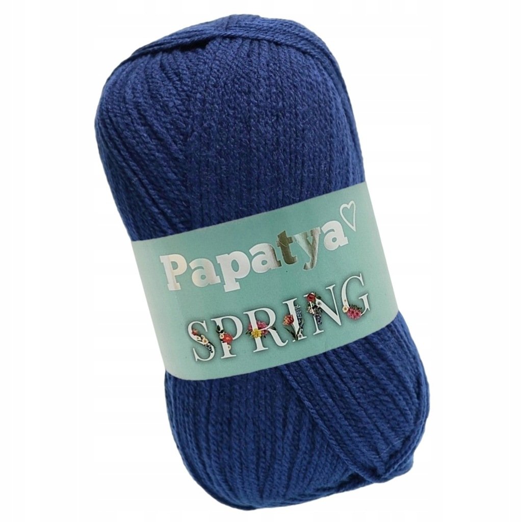 Włóczka PAPATYA SPRING AKRYLOWA Kamgarn Cienki AKRYL 100% GRANATOWY 5280