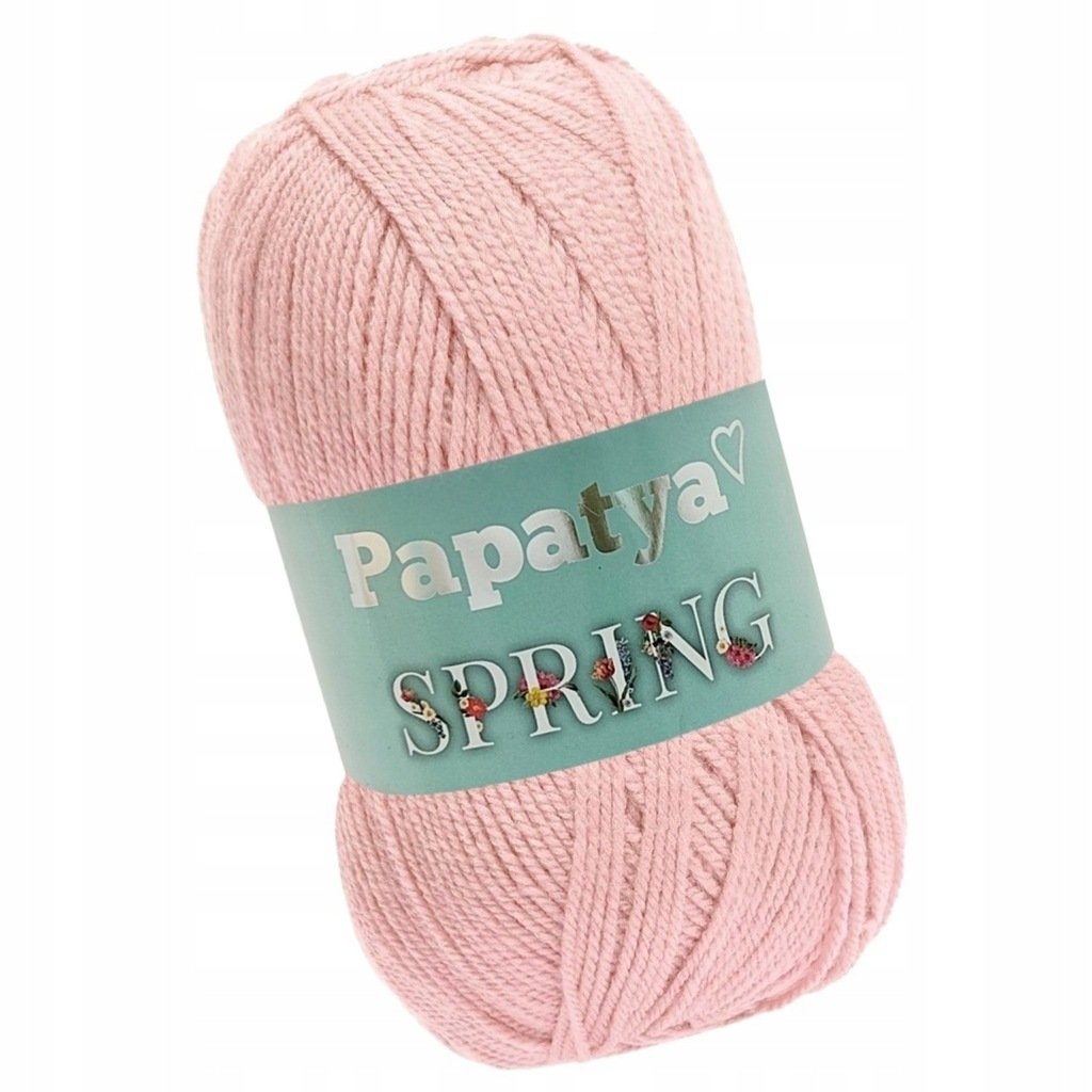 Włóczka PAPATYA SPRING AKRYLOWA Kamgarn Cienki AKRYL 100% RÓŻOWY 4420