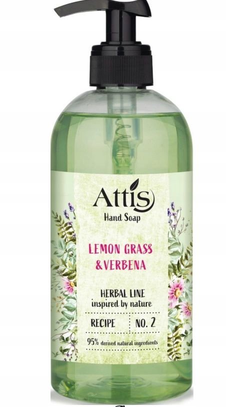 Attis Herbal 500Ml Lemon Grass&Verbena Mydło Z Pompką
