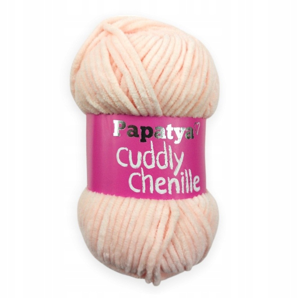 Włóczka Papatya Cuddly Chenille GRUBA Poliestrowa Miękka 100g MORELOWY 4140