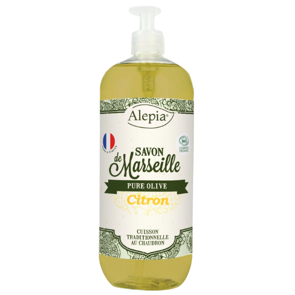 Alepia Mydło marsylskie w płynie z olejkiem cytrynowym BIO (1L)