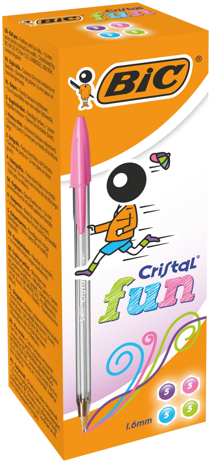 Długopis Cristal Fun 1,6mm mix (20szt) BIC