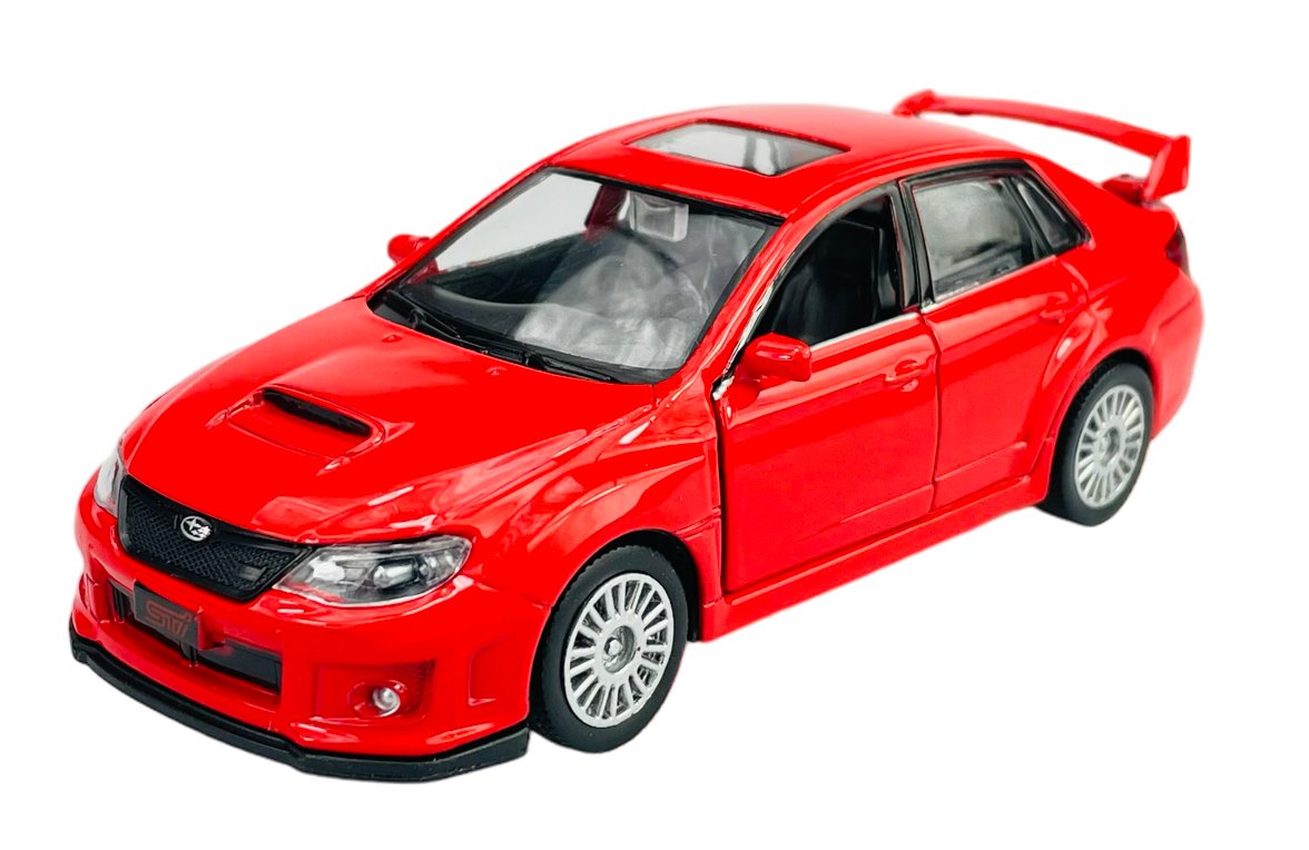 RMZ City SUBARU WRX STI CZERWONY 12cm
