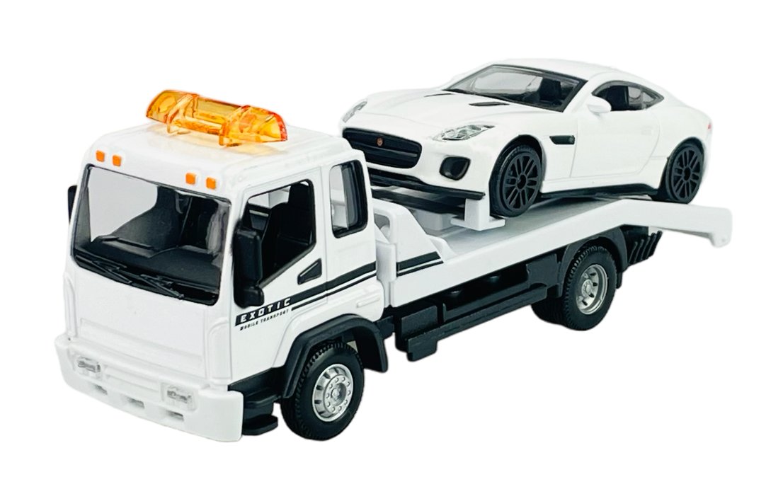 BBURAGO LAWETA + JAGUAR F-TYPE BIAŁY 1:43 31399