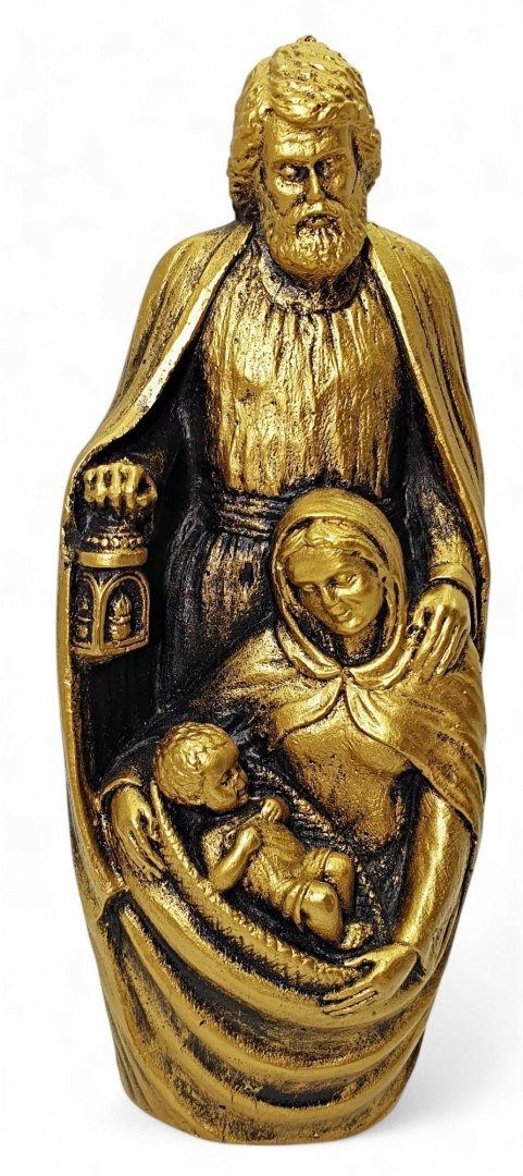 ZŁOTA FIGURKA ŚWIĘTA RODZINA MARYJA JÓZEF I DZIECIĄTKO JEZUS DEKORACJA