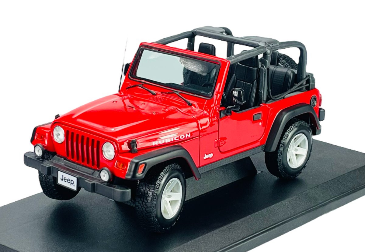 MAISTO JEEP WRANGLER RUBICON CZERWONY 1:18 31663