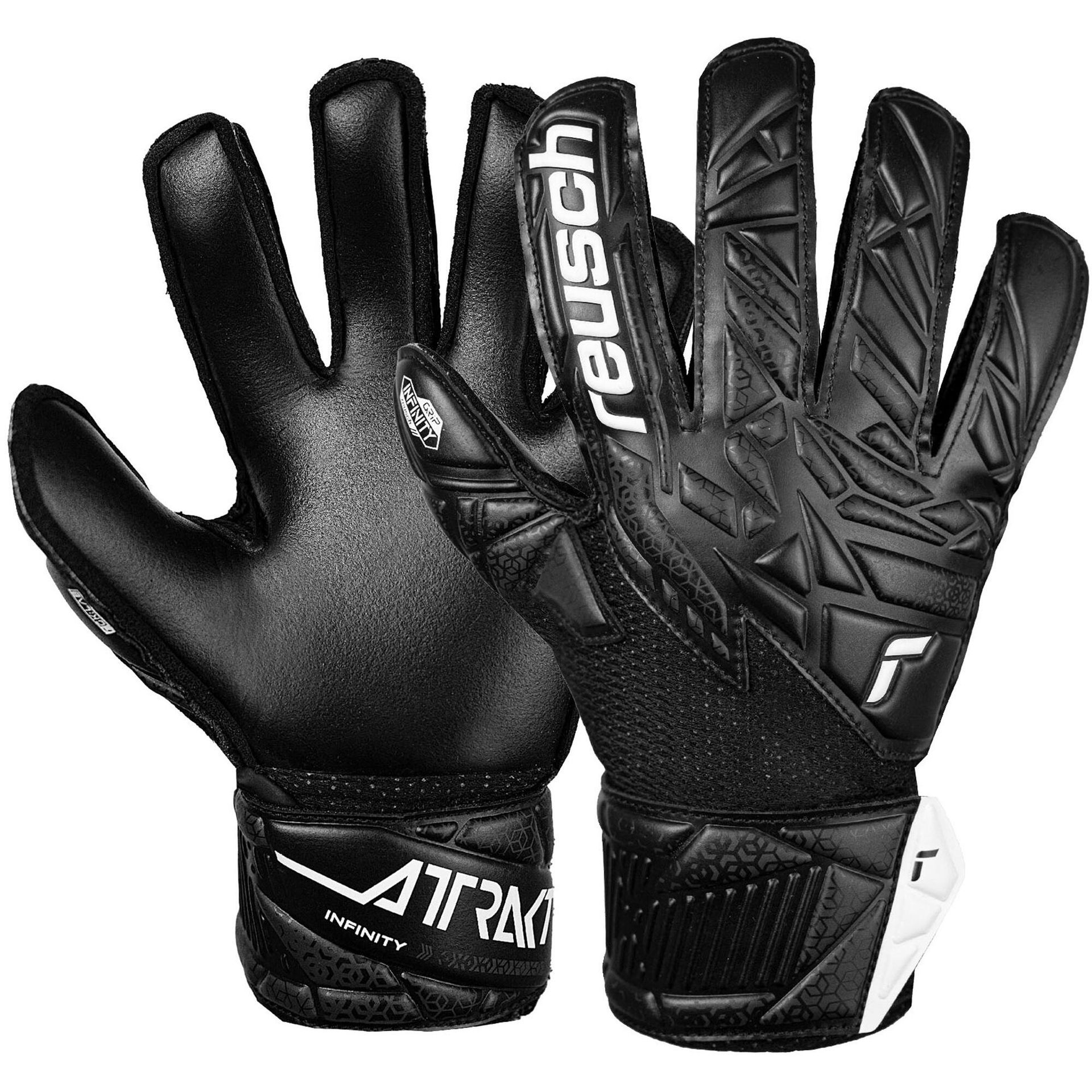 Rękawice Reusch Attrakt Infinity Junior 55 72 715 7700 - CZARNY, 8