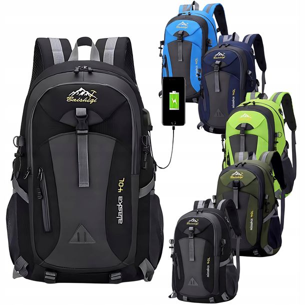 Plecak Podróżny Szkolny Wodoodporny Sportowy Turystyczny Wielofunkcyjny 35L