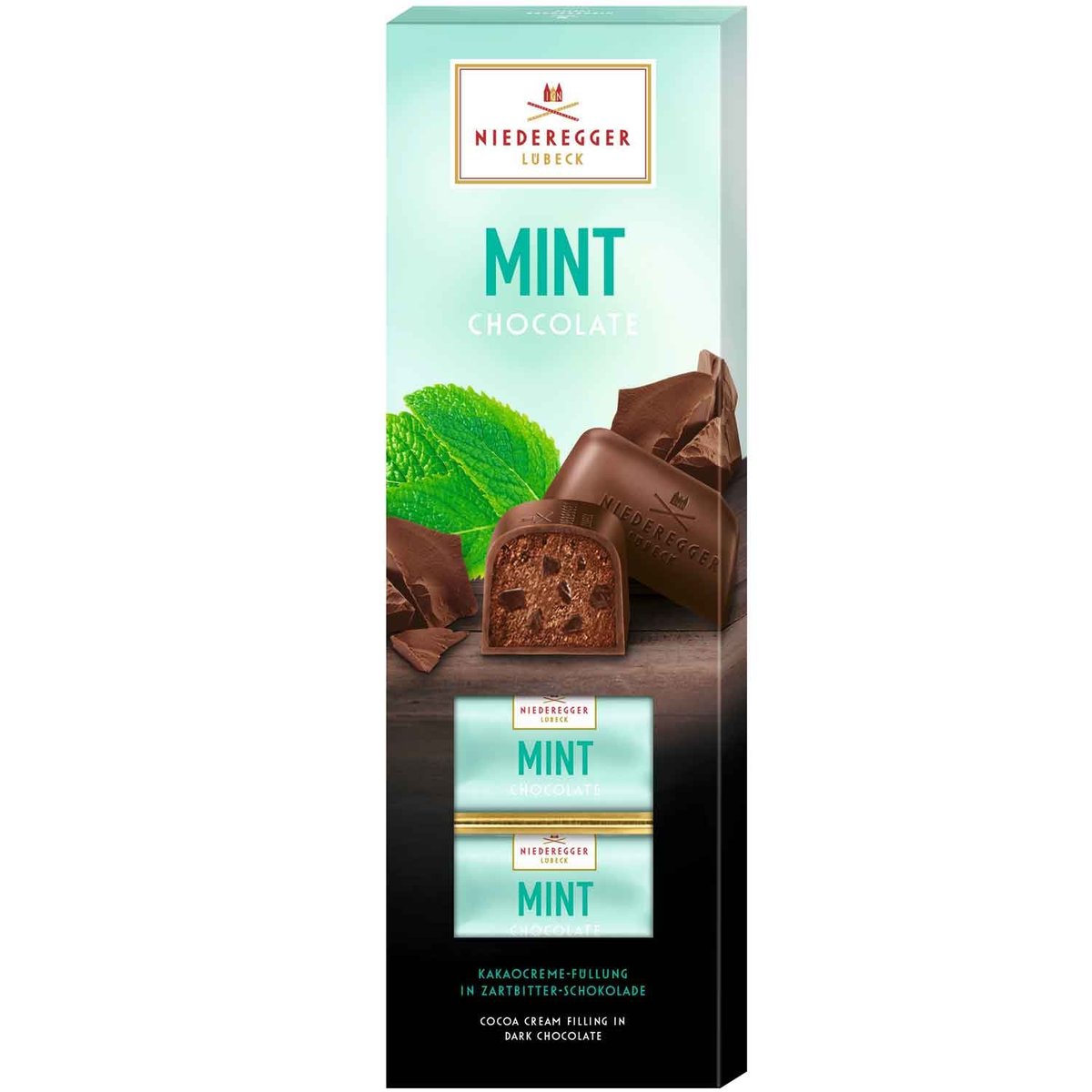 NIEDEREGGER praliny Gorzka czekoalda - mięta 100g - 8szt.