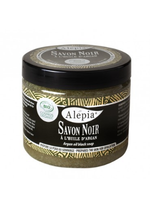 Czarne mydło (savon noir) peelingujące z olejem arganowym 200gr Alepia