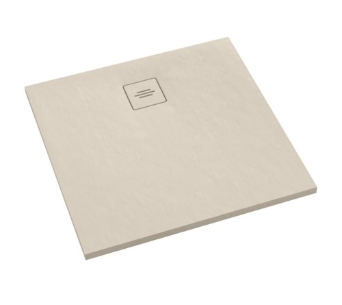 SCHEDPOL SCHEDLINE COLLECTION Brodzik kwadratowy PROTOS CASHMERE STONE (kaszmirowy kamień) 100x100x3,5 z systemem STABILSOUND PLUS 3SP.P2K-100100/PK/ST-M1/PK/ST-