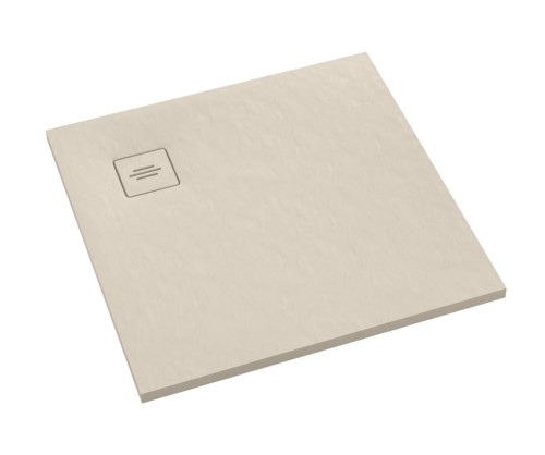 SCHEDPOL SCHEDLINE COLLECTION Brodzik kwadratowy PROTOS CASHMERE STONE (kaszmirowy kamień) 80x80x3,5 z systemem STABILSOUND PLUS 3SP.P1K-8080/PK/ST-M1/PK/ST-