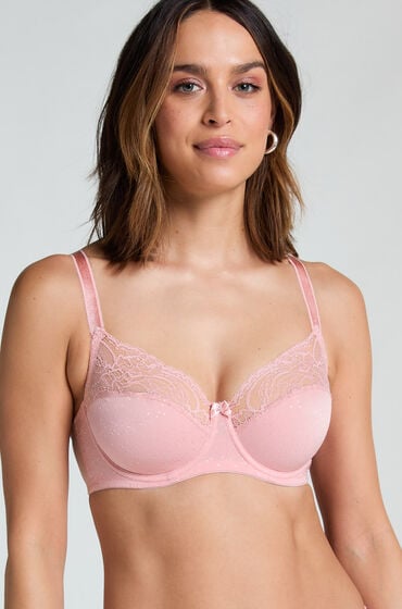 Hunkemöller Biustonosz nieusztywniany z fiszbinami Sophie Różowy