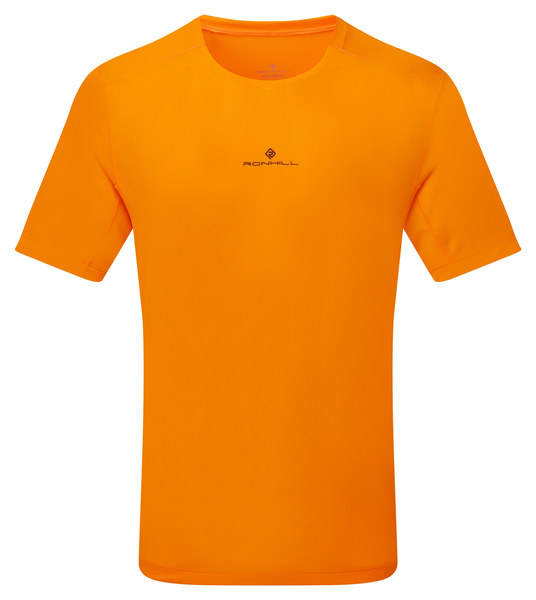 RONHILL Koszulka biegowa męska TECH S/S TEE tangelo/black
