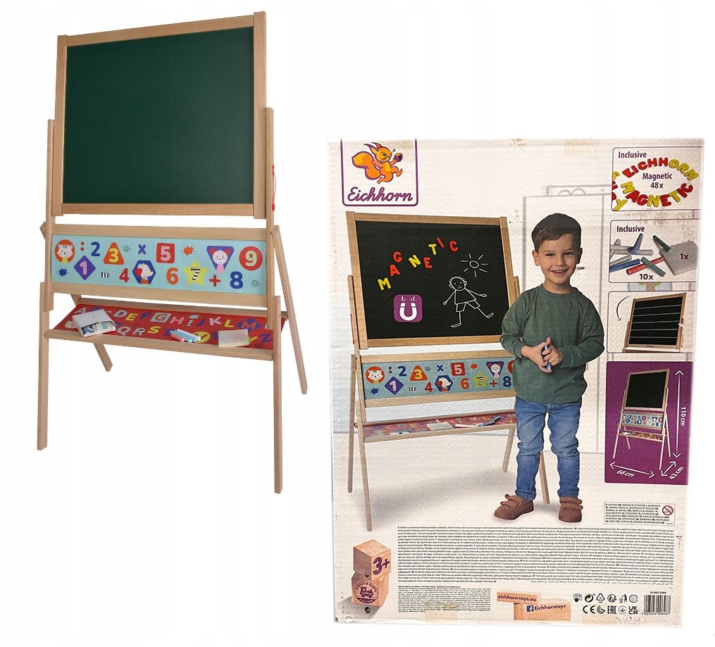 TABLICA MAGNETYCZNA DREWNIANA EICHHORN 110x67x42cm